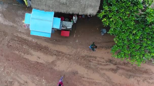 Рыбацкая Деревня Недалеко Сиануквиля Камбодже — стоковое видео
