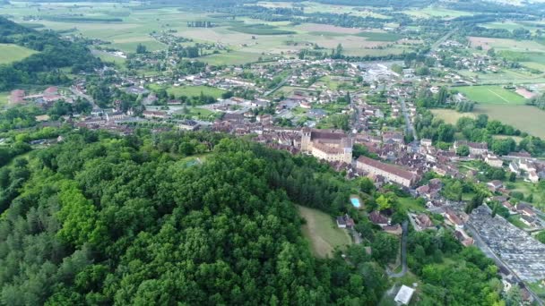 Village Saint Cyprien Périgord France Vue Ciel — Video