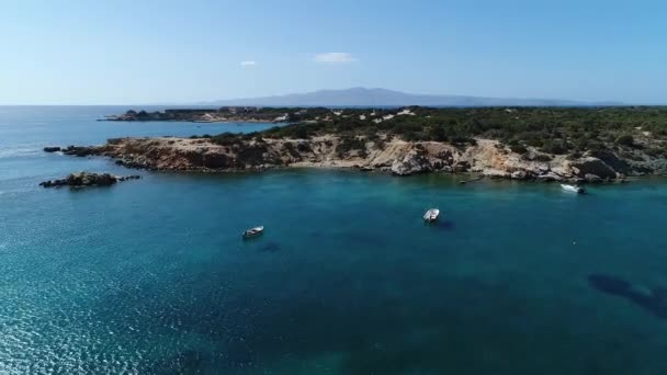 Aliko Beach Island Naxos Cyclades Greece Seen Sky — Stock Video