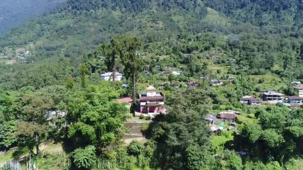 Yuksom Village State Sikkim India Seen Sky — Stock Video