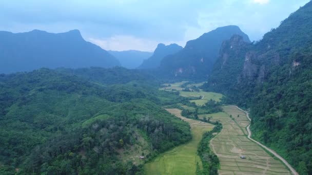 Paysage Autour Ville Vang Vieng Laos Ciel — Video