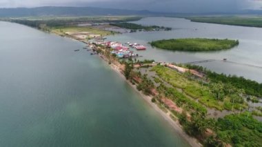 Kamboçya 'daki Sihanoukville şehri gökyüzünden görüldü.