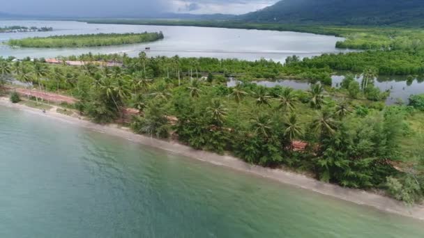 Staden Sihanoukville Kambodja Sett Från Himlen — Stockvideo