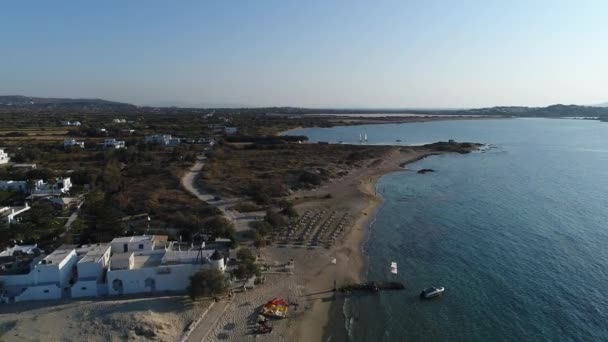 Village Chora Sziget Naxos Cikládokban Görögországban Légi Kilátás — Stock videók