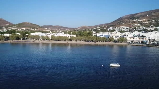 Parikia Island Paros Cyclades Greece Seen Sky — Stock Video