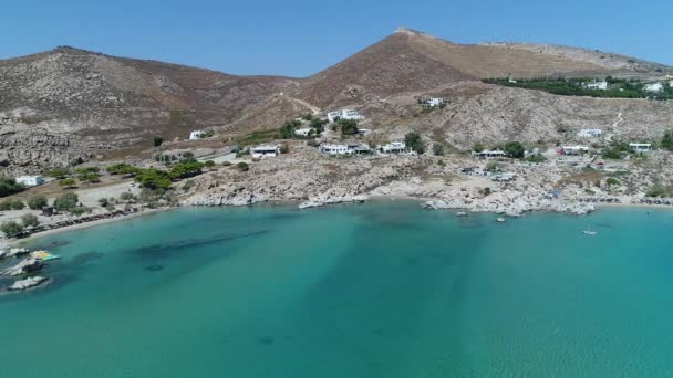 Plage Piperi Naoussa Sur Île Paros Dans Les Cyclades Grèce — Video