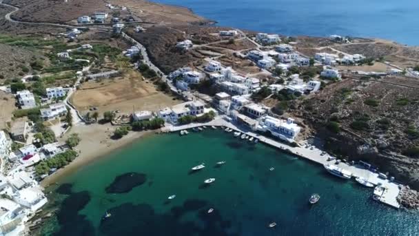 Stranden Faros Sifnos Kykladerna Grekland — Stockvideo