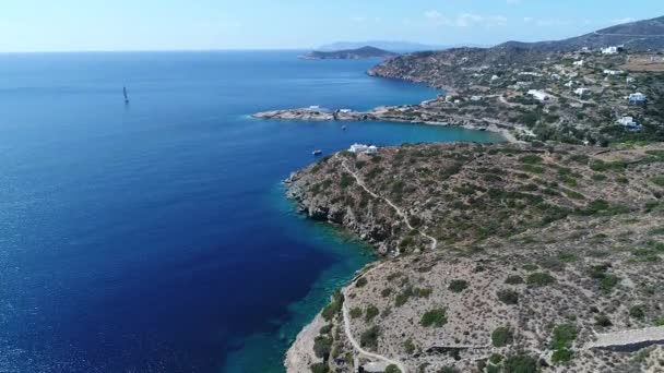 Plage Faros Sur Île Sifnos Dans Les Cyclades Grèce — Video