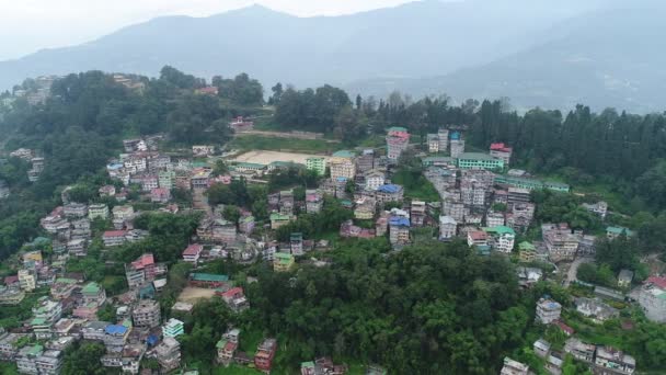 Orașul Gangtok Din Sikkim India Văzut Cer — Videoclip de stoc