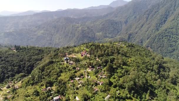 Yuksom Village State Sikkim India Seen Sky — Stock Video