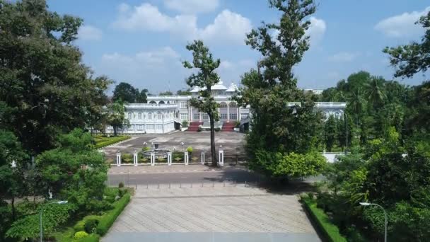 Pałac Prezydencki Vientiane Laosie Widziany Nieba — Wideo stockowe