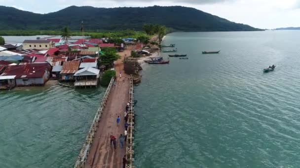 Staden Sihanoukville Kambodja Sett Från Himlen — Stockvideo