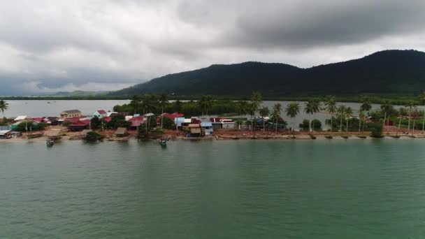 Stadt Sihanoukville Kambodscha Vom Himmel Aus Gesehen — Stockvideo