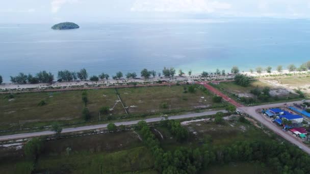 Pueblo Pesquero Cerca Sihanoukville Camboya Visto Desde Cielo — Vídeos de Stock