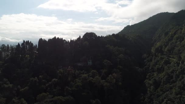 Rumtek Kloster Sikkim Indien Vom Himmel Aus Gesehen — Stockvideo