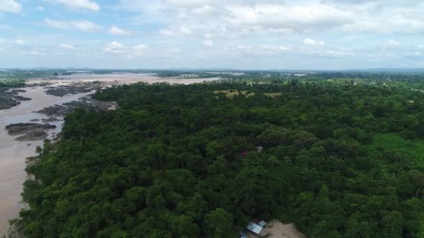 Phan Don 000 Islas Cerca Don Det Sur Laos Desde — Vídeo de stock