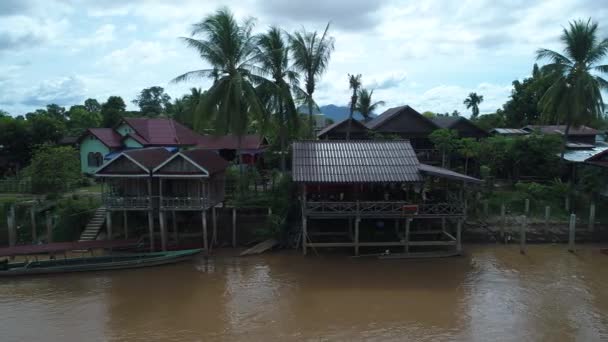 000 Isole Vicino Don Det Nel Sud Del Laos Viste — Video Stock