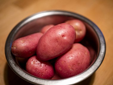 Pink potatoes french original variety