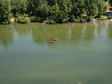 Fransa 'daki Ardeche geçitlerinin hava manzarası