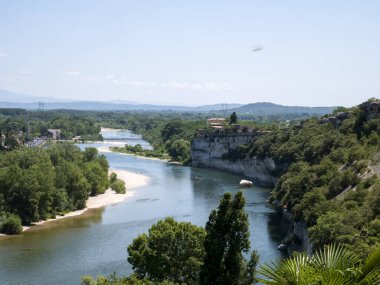 Fransa 'daki Ardeche geçitlerinin hava manzarası