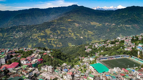 Città Gangtok Sikkim India Vista Dal Cielo — Foto Stock