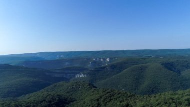 Fransa 'daki Ardeche geçitlerinin hava manzarası
