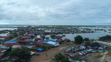 Kamboçya 'da Siem Reap yakınlarında tarım ve balıkçılık köyü