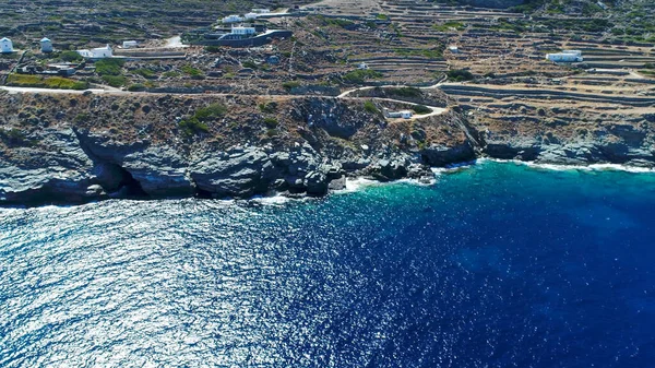 Die Insel Sifnos Den Kykladen Griechenland Vom Himmel Aus Gesehen — Stockfoto
