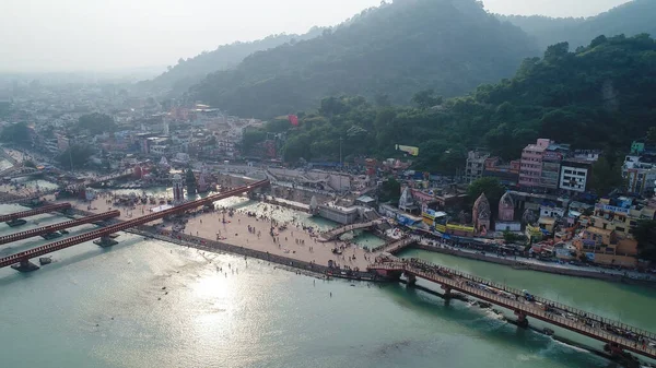 Città Stato Rishikesh Uttarakhand India Visto Dal Cielo — Foto Stock