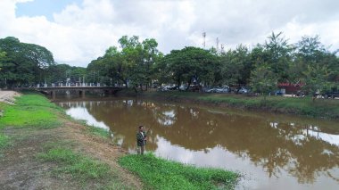 Kamboçya 'daki Siem Reap şehri gökyüzünden görüldü