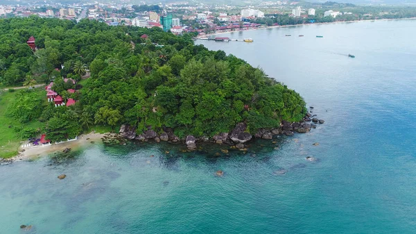 空から見たカンボジアのシアヌークビル市 — ストック写真