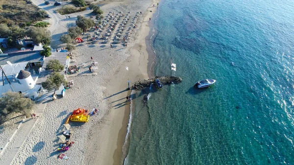 Chora Village Ostrově Naxos Kykladech Řecku Spatřena Oblohy — Stock fotografie