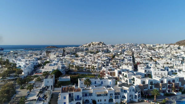 Chora Village Isla Naxos Las Cícladas Grecia Visto Desde Cielo — Foto de Stock