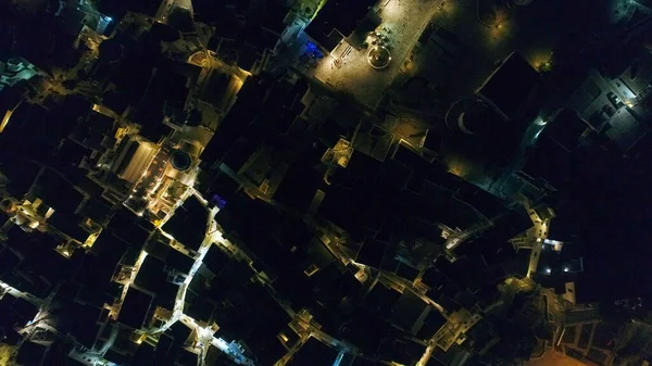Ios Adasındaki Chora Köyü Gece Manzaralı — Stok fotoğraf