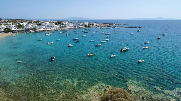 Stranden Aliko Naxos Kykladerna Grekland Sett Från Himlen — Stockfoto