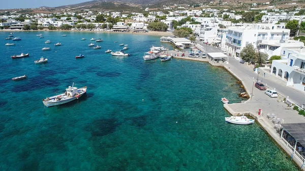 Playa Aliko Isla Naxos Las Cícladas Grecia Visto Desde Cielo — Foto de Stock