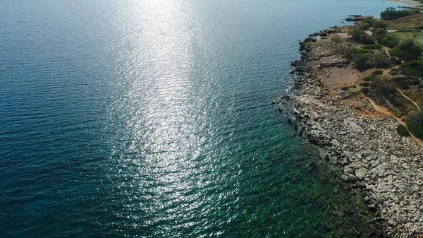 Aliko Strand Sziget Naxos Cikládok Görögországban Égből — Stock Fotó