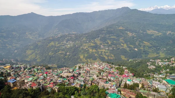 Ciudad Gangtok Sikkim India Vista Desde Cielo — Foto de Stock