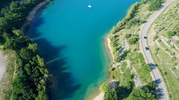 Jezero Sainte Croix Regionálním Přírodním Parku Verdon Francouzském Varu — Stock fotografie