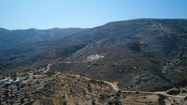 Yunanistan 'daki Kiklad adası gökyüzünden görüldü