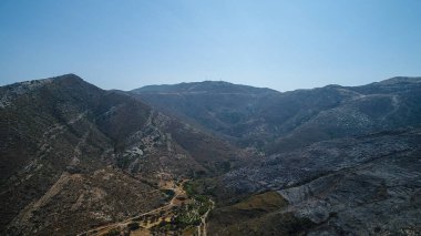 Yunanistan 'ın Kiklad adasındaki Ios adasındaki Mylopotas gökyüzünden görüldü