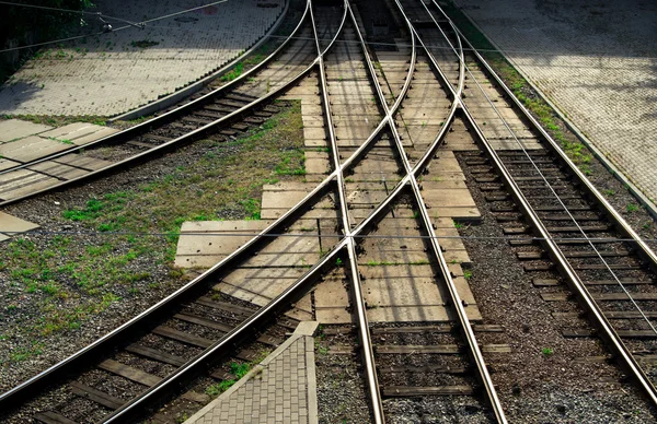 Järnväg föreningspunkt — Stockfoto