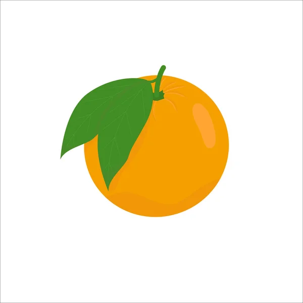 Ώριμο Πορτοκάλι Επίπεδη Διανυσματική Απεικόνιση — Διανυσματικό Αρχείο