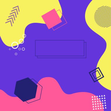 Memphis tasarımı. Soyut sanat geçmişi. Geometrik arkaplan Düz