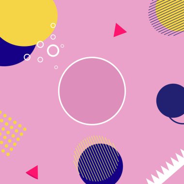 Memphis tasarımı. Soyut sanat geçmişi. Geometrik arkaplan Düz