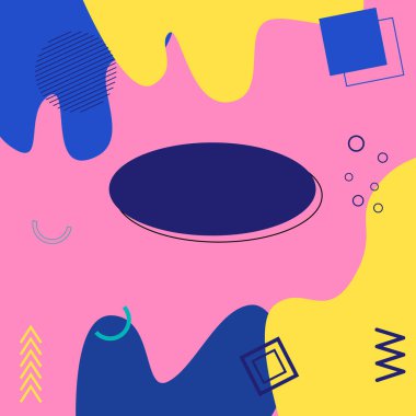 Memphis tasarımı. Soyut sanat geçmişi. Geometrik arkaplan Düz