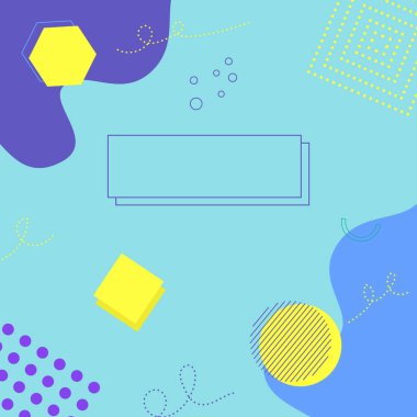 Memphis tasarımı. Soyut sanat geçmişi. Geometrik arkaplan Düz