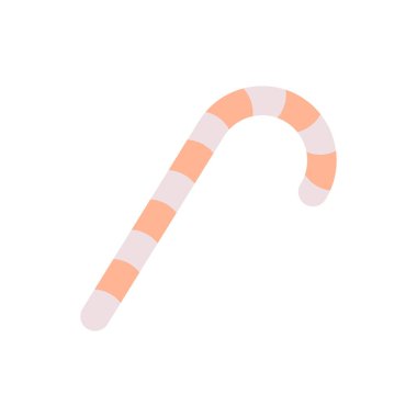 Şeker kamışı. Noel şekeri. Düz vektör illüstrasyonu.