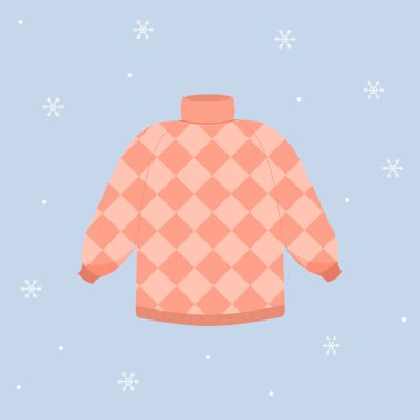 Kış kazağı. Sıcak kazak, kışlık kıyafet.