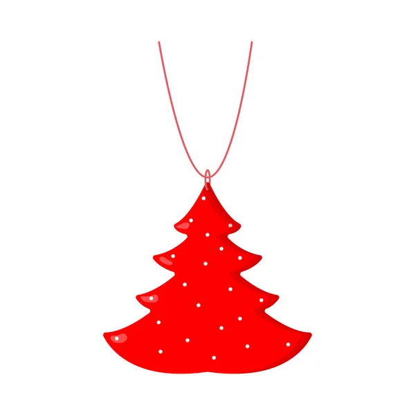 Mignonne boule d'arbre de Noël. Illustration vectorielle plate — Image vectorielle